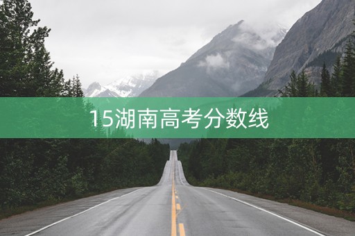 15湖南高考分数线