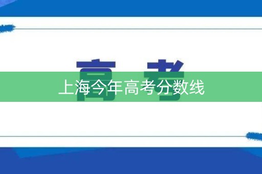 上海今年高考分数线