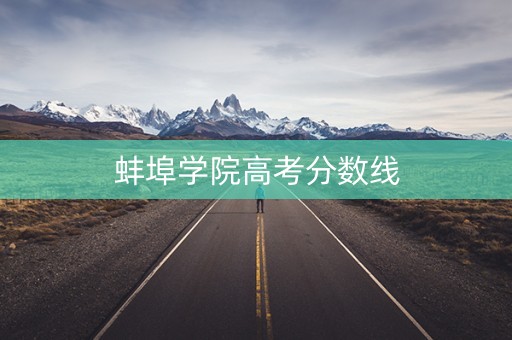 蚌埠学院高考分数线
