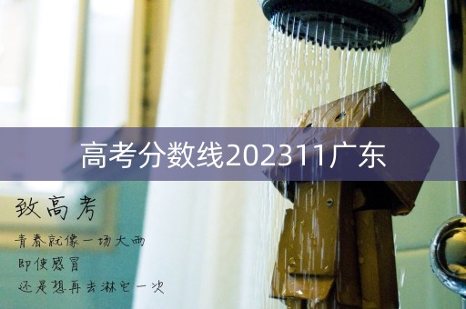 高考分数线202311广东