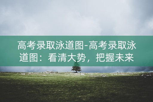 高考录取泳道图-高考录取泳道图：看清大势，把握未来