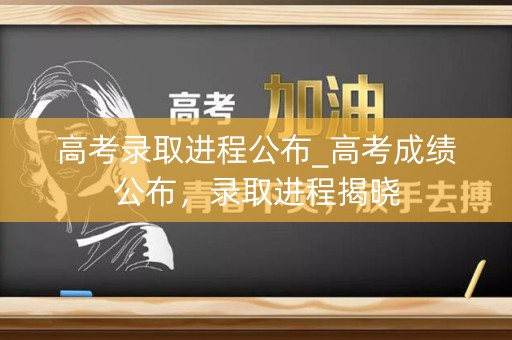 高考录取进程公布_高考成绩公布，录取进程揭晓