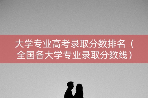 大学专业高考录取分数排名（全国各大学专业录取分数线）