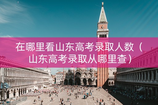 在哪里看山东高考录取人数（山东高考录取从哪里查）