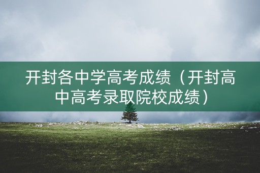 开封各中学高考成绩（开封高中高考录取院校成绩）