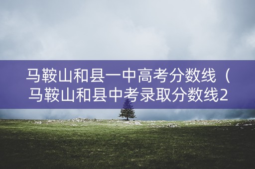 马鞍山和县一中高考分数线（马鞍山和县中考录取分数线2020）