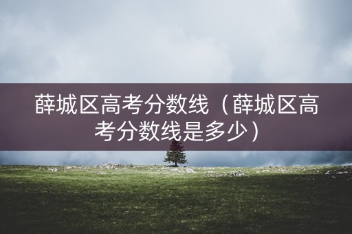 薛城区高考分数线（薛城区高考分数线是多少）