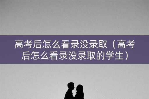 高考后怎么看录没录取（高考后怎么看录没录取的学生）