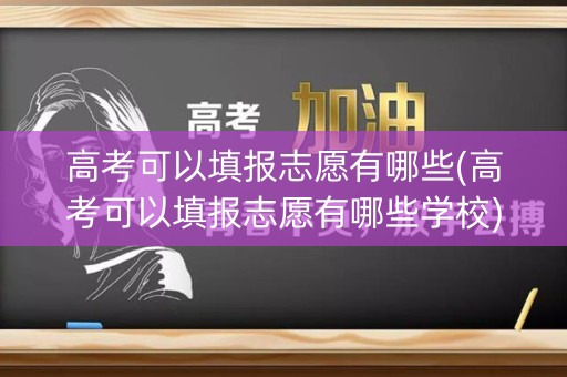 高考可以填报志愿有哪些(高考可以填报志愿有哪些学校)