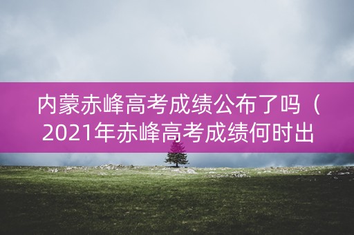 内蒙赤峰高考成绩公布了吗（2021年赤峰高考成绩何时出来）