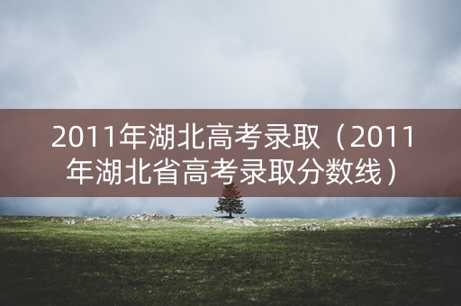 2011年湖北高考录取（2011年湖北省高考录取分数线）