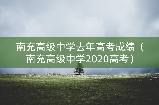 南充高级中学去年高考成绩（南充高级中学2020高考）