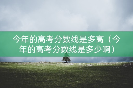 今年的高考分数线是多高（今年的高考分数线是多少啊）