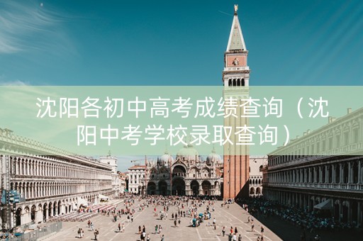 沈阳各初中高考成绩查询（沈阳中考学校录取查询）