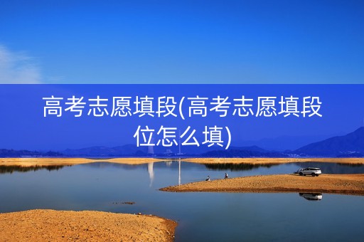 高考志愿填段(高考志愿填段位怎么填)