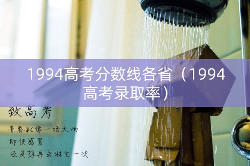 1994高考分数线各省（1994高考录取率）