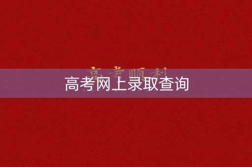 高考网上录取查询