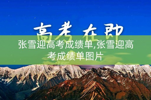张雪迎高考成绩单,张雪迎高考成绩单图片