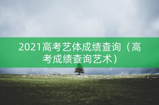 2021高考艺体成绩查询（高考成绩查询艺术）