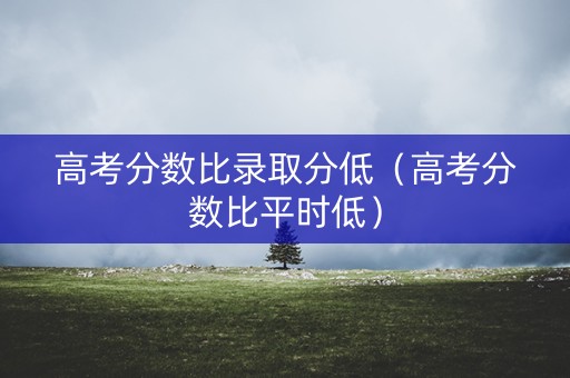 高考分数比录取分低（高考分数比平时低）