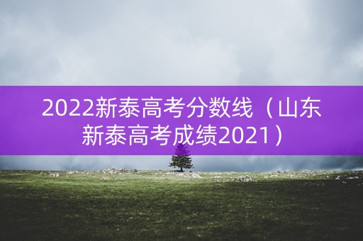 2022新泰高考分数线（山东新泰高考成绩2021）