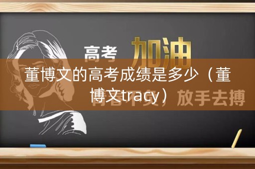董博文的高考成绩是多少（董博文tracy）