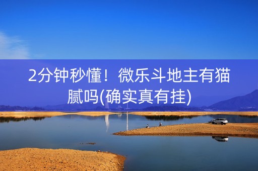 2分钟秒懂！微乐斗地主有猫腻吗(确实真有挂)