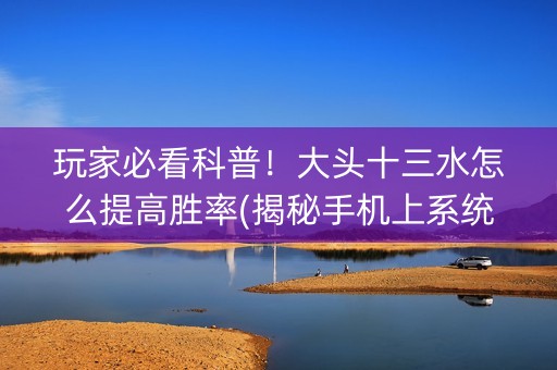玩家必看科普！大头十三水怎么提高胜率(揭秘手机上系统发好牌)