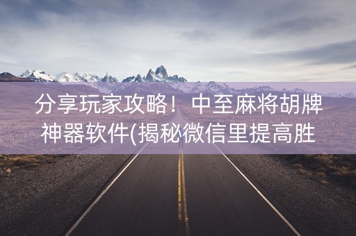 分享玩家攻略！中至麻将胡牌神器软件(揭秘微信里提高胜率)