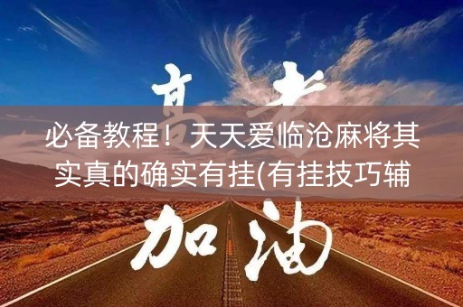 必备教程！天天爱临沧麻将其实真的确实有挂(有挂技巧辅助器)