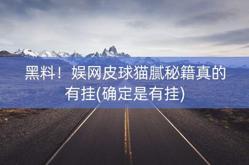 黑料！娱网皮球猫腻秘籍真的有挂(确定是有挂)