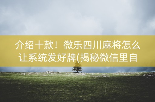 介绍十款！微乐四川麻将怎么让系统发好牌(揭秘微信里自建房怎么赢)