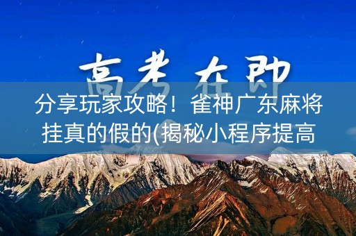 分享玩家攻略！雀神广东麻将挂真的假的(揭秘小程序提高胜率)