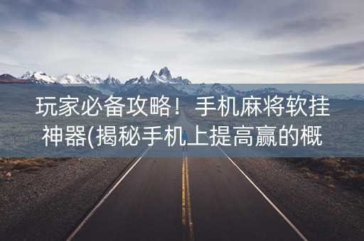 玩家必备攻略！手机麻将软挂神器(揭秘手机上提高赢的概率)