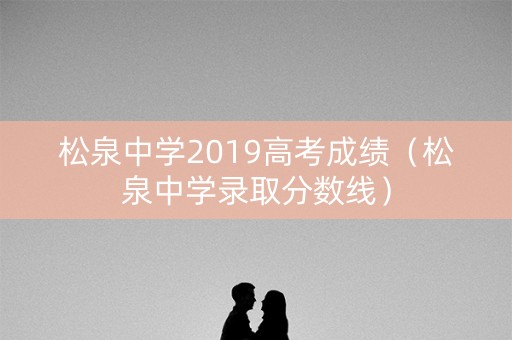 松泉中学2019高考成绩（松泉中学录取分数线）