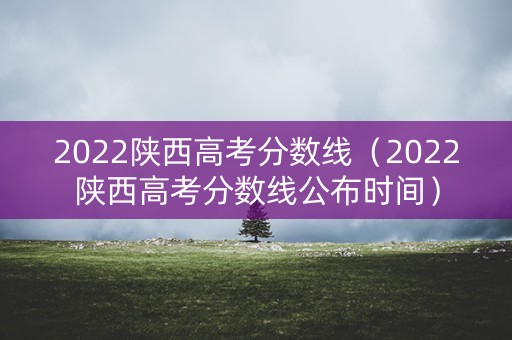 2022陕西高考分数线（2022陕西高考分数线公布时间）