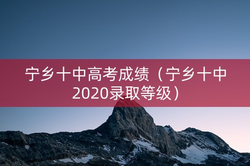 宁乡十中高考成绩（宁乡十中2020录取等级）