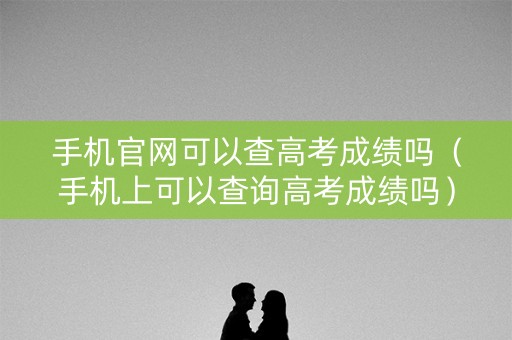 手机官网可以查高考成绩吗（手机上可以查询高考成绩吗）