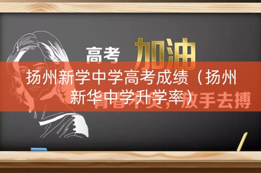 扬州新学中学高考成绩（扬州新华中学升学率）