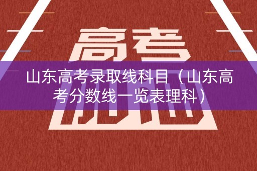 山东高考录取线科目（山东高考分数线一览表理科）