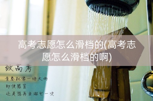 高考志愿怎么滑档的(高考志愿怎么滑档的啊)
