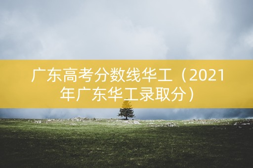 广东高考分数线华工（2021年广东华工录取分）