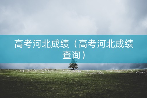 高考河北成绩（高考河北成绩查询）