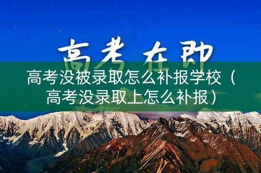 高考没被录取怎么补报学校（高考没录取上怎么补报）