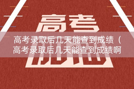 高考录取后几天能查到成绩（高考录取后几天能查到成绩啊）
