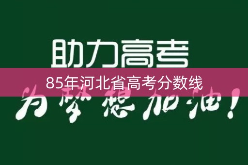 85年河北省高考分数线