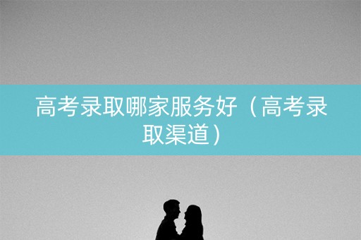 高考录取哪家服务好（高考录取渠道）