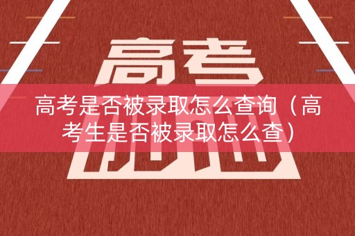 高考是否被录取怎么查询（高考生是否被录取怎么查）