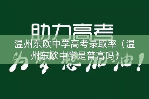 温州东欧中学高考录取率（温州东欧中学是普高吗）