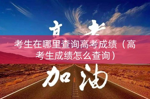 考生在哪里查询高考成绩（高考生成绩怎么查询）